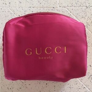 Gucci Beauty Pink Silk Bag